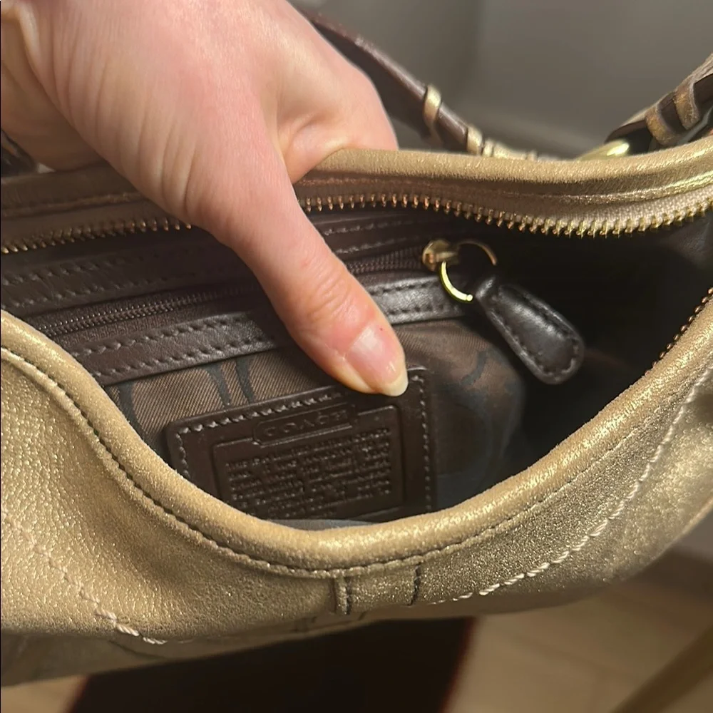 Coach Gold Shoulder Bag